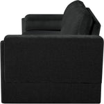Madeline 89" Chenille Fabric Upholstered Sofa in Black