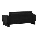 Madeline 89" Chenille Fabric Upholstered Sofa in Black