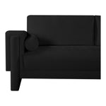 Madeline 89" Chenille Fabric Upholstered Sofa in Black