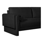 Madeline 89" Chenille Fabric Upholstered Sofa in Black