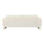 Madeline 89" Chenille Fabric Upholstered Sofa in Cream