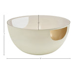 Doma Glass Top And Iron Base Coffee Table in Cream