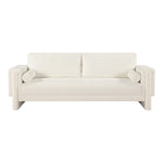Madeline 89" Chenille Fabric Upholstered Sofa in Cream