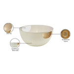 Doma Glass Top And Iron Base Coffee Table in Cream