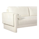 Madeline 89" Chenille Fabric Upholstered Sofa in Cream