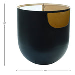 Doma Glass Top And Iron Base End / Side Table in Black