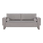 Madeline 89" Chenille Fabric Upholstered Sofa in Grey