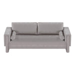 Madeline 89" Chenille Fabric Upholstered Sofa in Grey