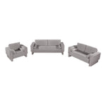 Madeline 89" Chenille Fabric Upholstered Sofa in Grey