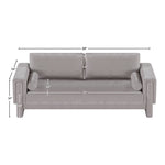 Madeline 89" Chenille Fabric Upholstered Sofa in Grey