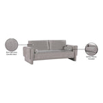 Madeline 89" Chenille Fabric Upholstered Sofa in Grey
