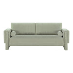 Madeline 89" Chenille Fabric Upholstered Sofa in Mint