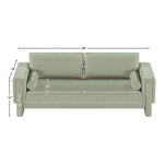 Madeline 89" Chenille Fabric Upholstered Sofa in Mint