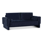 Madeline 89" Chenille Fabric Upholstered Sofa in Navy