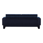 Madeline 89" Chenille Fabric Upholstered Sofa in Navy