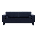 Madeline 89" Chenille Fabric Upholstered Sofa in Navy