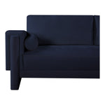 Madeline 89" Chenille Fabric Upholstered Sofa in Navy