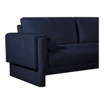 Madeline 89" Chenille Fabric Upholstered Sofa in Navy