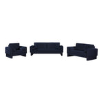 Madeline 89" Chenille Fabric Upholstered Sofa in Navy