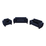 Madeline 89" Chenille Fabric Upholstered Sofa in Navy