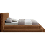 Drew Corduroy Fabric Upholstered Queen Bed (3 Boxes) in Saddle