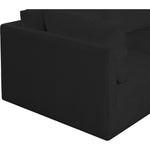 Ease 114" Fabric Upholstered 4pc. Modular Sectional in Black