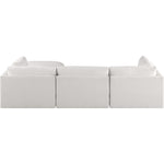 Ease 114" Fabric Upholstered 4pc. Modular Sectional in Cream