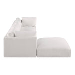 Ease 114" Fabric Upholstered 4pc. Modular Sectional in Cream