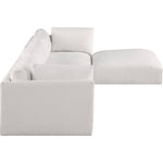 Ease 114" Fabric Upholstered 4pc. Modular Sectional in Cream