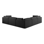 Ease 114" Fabric Upholstered 5pc. Modular Sectional in Black