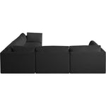 Ease 114" Fabric Upholstered 5pc. Modular Sectional in Black