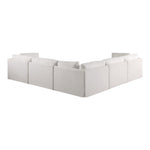 Ease 114" Fabric Upholstered 5pc. Modular Sectional in Cream