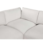 Ease 114" Fabric Upholstered 5pc. Modular Sectional in Cream