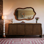 Elanor Oak Veneer And Solid Wood Sideboard/Buffet in Brown