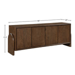 Elanor Oak Veneer And Solid Wood Sideboard/Buffet in Brown