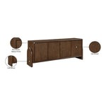 Elanor Oak Veneer And Solid Wood Sideboard/Buffet in Brown