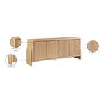 Elanor Oak Veneer And Solid Wood Sideboard/Buffet in Natural