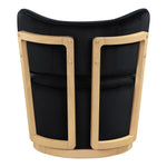 Elara Velvet Upholstered Swivel Accent Chair in Black