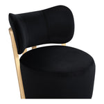 Elara Velvet Upholstered Swivel Accent Chair in Black