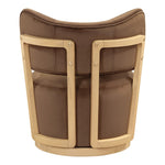 Elara Velvet Upholstered Swivel Accent Chair in Brown