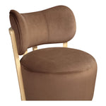 Elara Velvet Upholstered Swivel Accent Chair in Brown