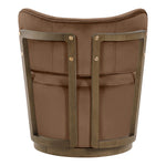 Elara Velvet Upholstered Swivel Accent Chair in Brown