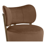 Elara Velvet Upholstered Swivel Accent Chair in Brown