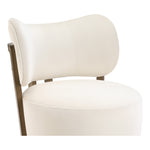 Elara Velvet Upholstered Swivel Accent Chair in Cream