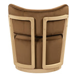Elara Velvet Upholstered Swivel Accent Chair in Saddle