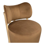 Elara Velvet Upholstered Swivel Accent Chair in Saddle