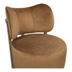 Elara Velvet Upholstered Swivel Accent Chair in Saddle