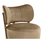 Elara Velvet Upholstered Swivel Accent Chair in Beige
