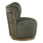 Elara Velvet Upholstered Swivel Accent Chair in Green