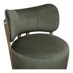Elara Velvet Upholstered Swivel Accent Chair in Green